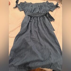 J. Crew Blue Denim Maxi Dress